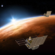 Artist’s impression of the CubeSats at Mars